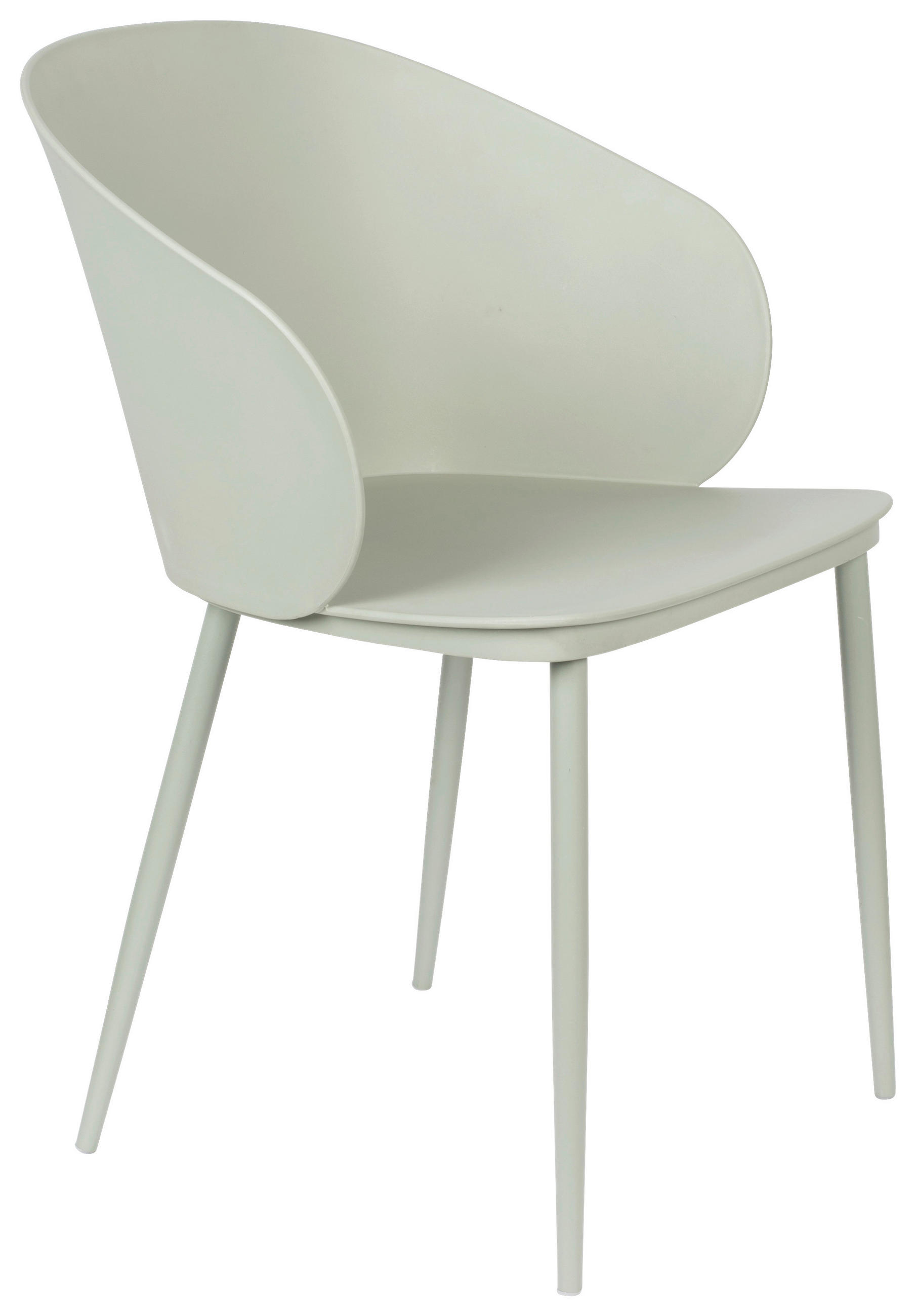 STUHL Mintgrün  - Mintgrün, KONVENTIONELL, Kunststoff/Metall (57/81/53,5cm) - Livetastic