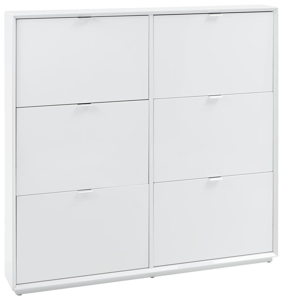 Xora VÝKLOPNÁ SKRINKA NA TOPÁNKY, biela, farba ušľachtilej ocele, 127/122/18 cm