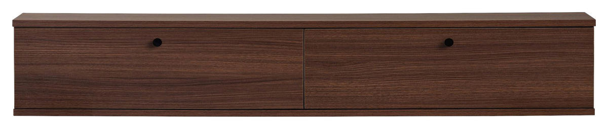 TV-ELEMENT Holzwerkstoff Walnussfarben  - Walnussfarben, MODERN, Holzwerkstoff (160/25/25cm) - MID.YOU