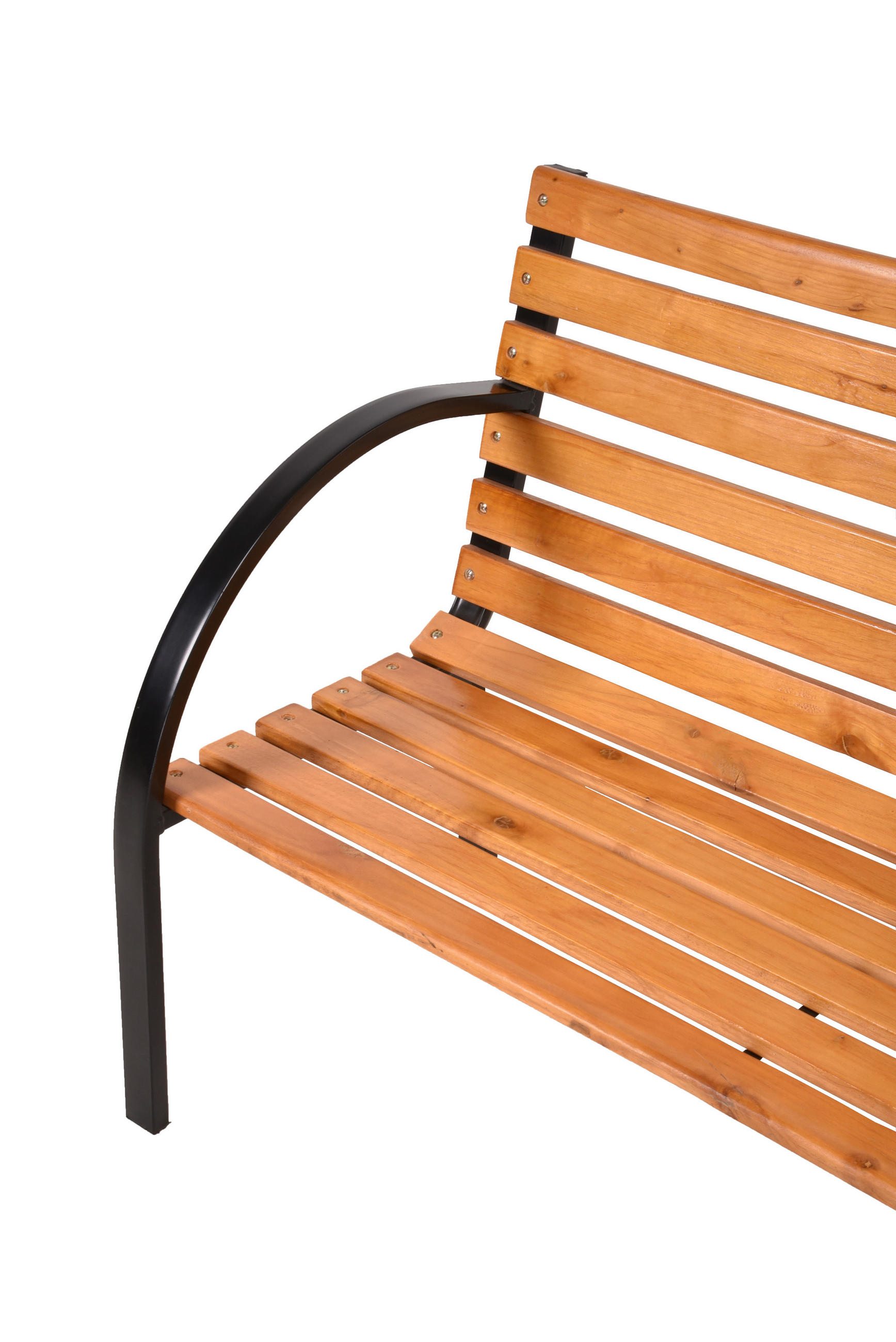 GARTENBANK 122/80/60 cm Spießtanne  Stahl  - Schwarz/Braun, Basics, Holz/Metall (122/80/60cm) - Gardenson
