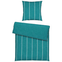 WENDEBETTWÄSCHE Crest Renforcé 155/220 cm  - Petrol, KONVENTIONELL, Textil (155/220cm) - Novel