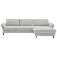 ECKSOFA  in Chenille, Flachgewebe Beige  316/175 cm  - Beige/Schwarz, Design, Textil/Metall (316/175cm) - Dieter Knoll