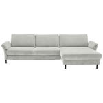 ECKSOFA  in Chenille, Flachgewebe Beige  316/175 cm  - Beige/Schwarz, Design, Textil/Metall (316/175cm) - Dieter Knoll