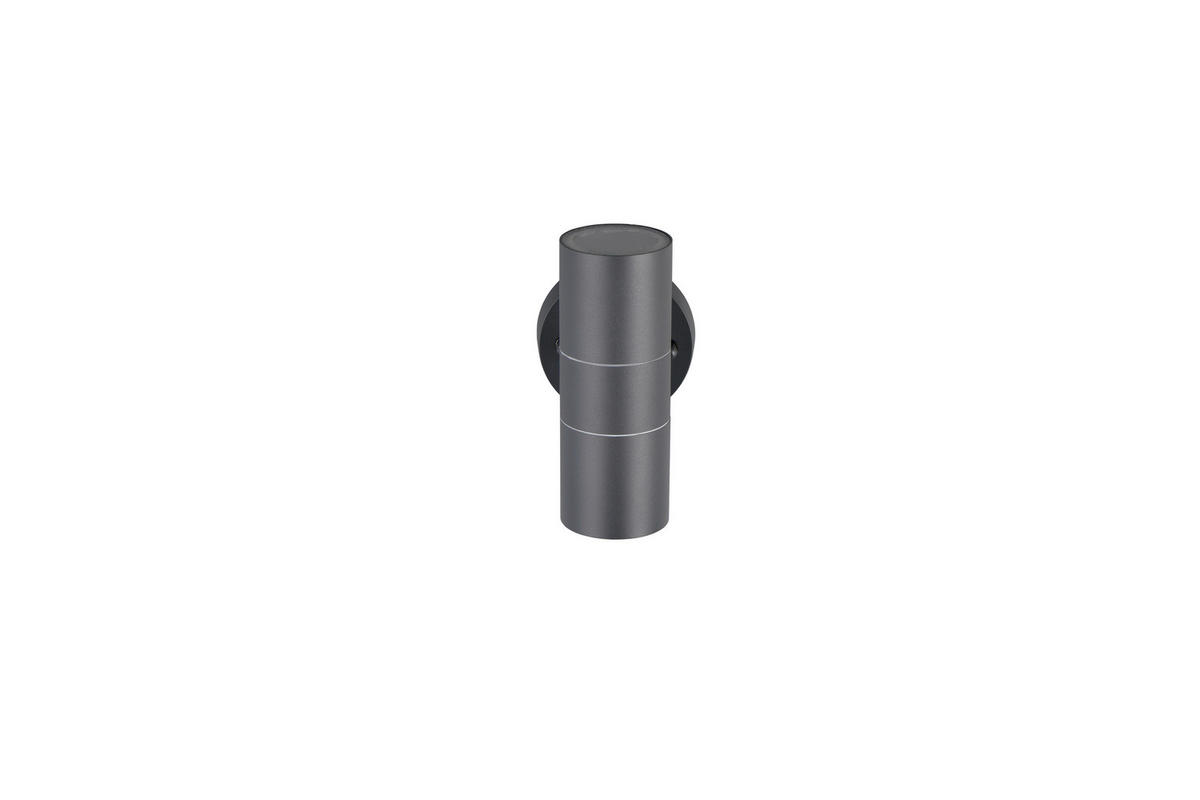 AUSSENWANDLEUCHTE Turia 16,5/9,5/11,5 cm  - Klar/Anthrazit, Design, Glas/Metall (16,5/9,5/11,5cm) - Trio Leuchten