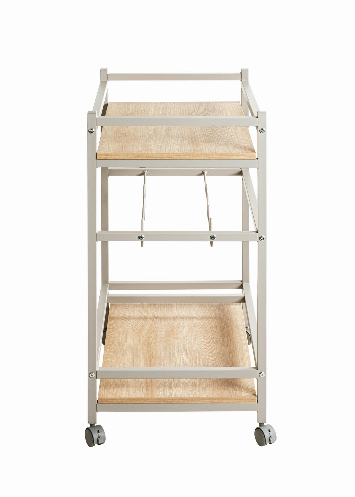 SERVIERWAGEN Eichefarben, Kaschmir  - Kaschmir/Eichefarben, Trend, Holzwerkstoff/Kunststoff (60/40/80cm)