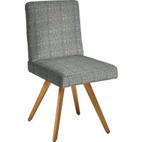 STUHL  in Flachgewebe Holz, Textil  - Blau/Eichefarben, Design, Holz/Textil (46/94/58cm) - Dieter Knoll
