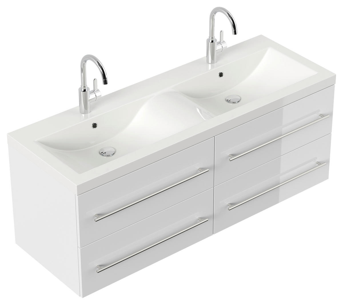 WASCHTISCHKOMBI 60 cm  - Weiß Hochglanz/Weiß, Basics, Keramik/Holzwerkstoff (60cm) - MID.YOU