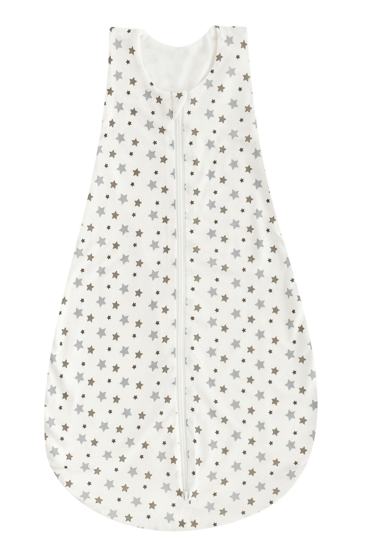 BABYSCHLAFSACK weiß mit grauen Sternen    90   - Weiß, Basics, Textil (90null) - Träumeland