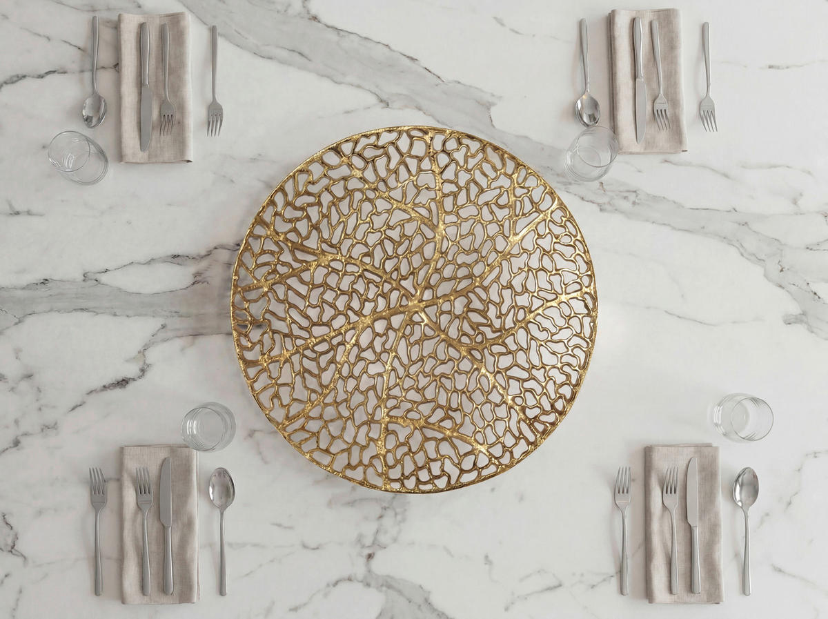 DEKOSCHALE - Goldfarben, Design, Metall (44/4/44cm) - Livetastic
