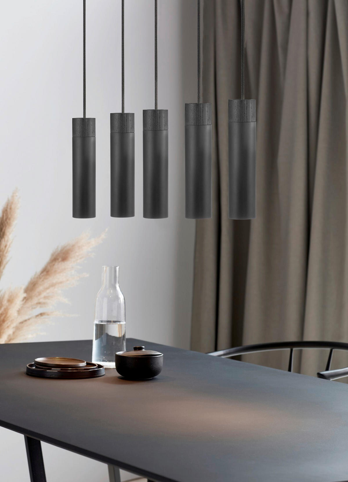 PENDELLEUCHTE 80/24,6 cm  - Schwarz, Design, Metall (80/24,6cm) - Nordlux