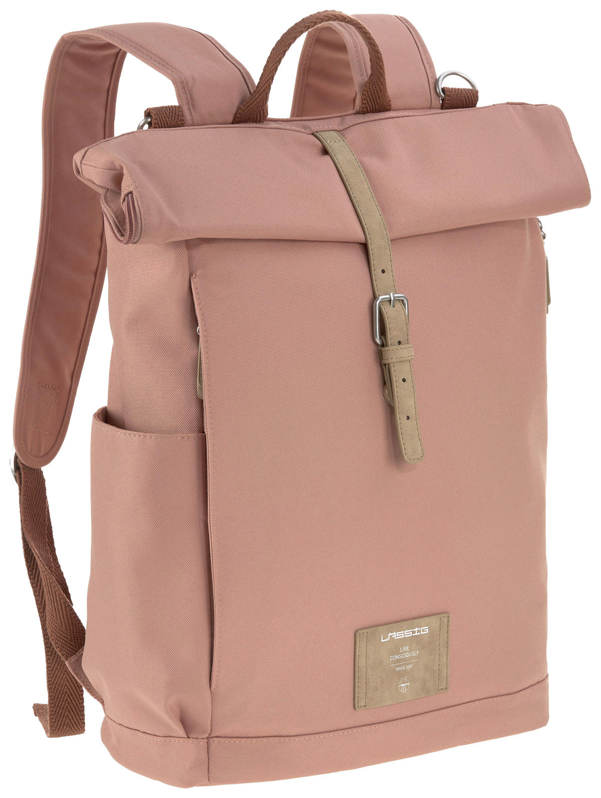 WICKELRUCKSACK Rolltop  - Terracotta, Trend, Textil (30/14,5/46cm) - Lässig