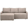 ECKSOFA Beige Cord  - Beige/Schwarz, KONVENTIONELL, Kunststoff/Textil (217/146cm) - Carryhome