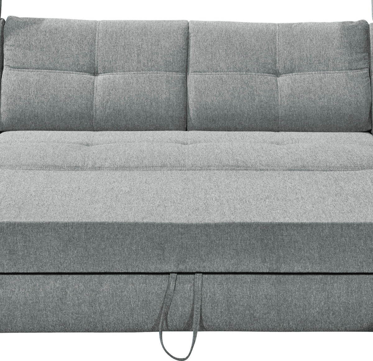 WOHNLANDSCHAFT Hellgrau Webstoff  - Hellgrau, MODERN, Kunststoff/Textil (177/349/233cm) - MID.YOU