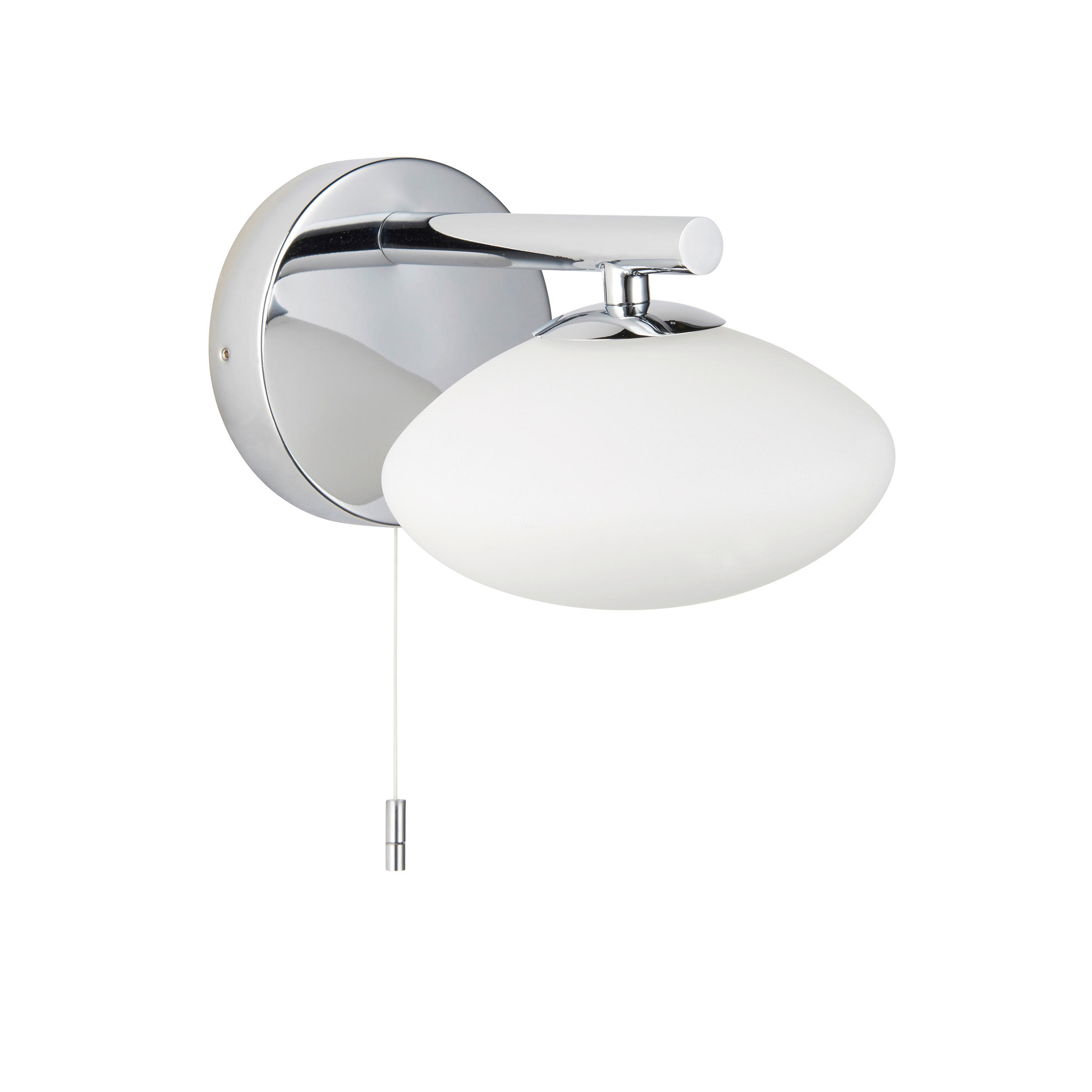 BADEZIMMER-WANDLEUCHTE Mobias 14/12 cm   - Messingfarben/Opal, Basics, Glas (14/12cm) - ENDON
