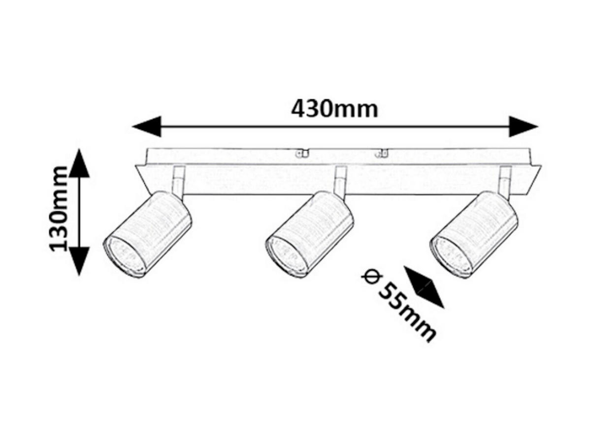 REFLEKTOR GERHARD  - boja nerđajućeg čelika, Osnovno, metal (43cm)