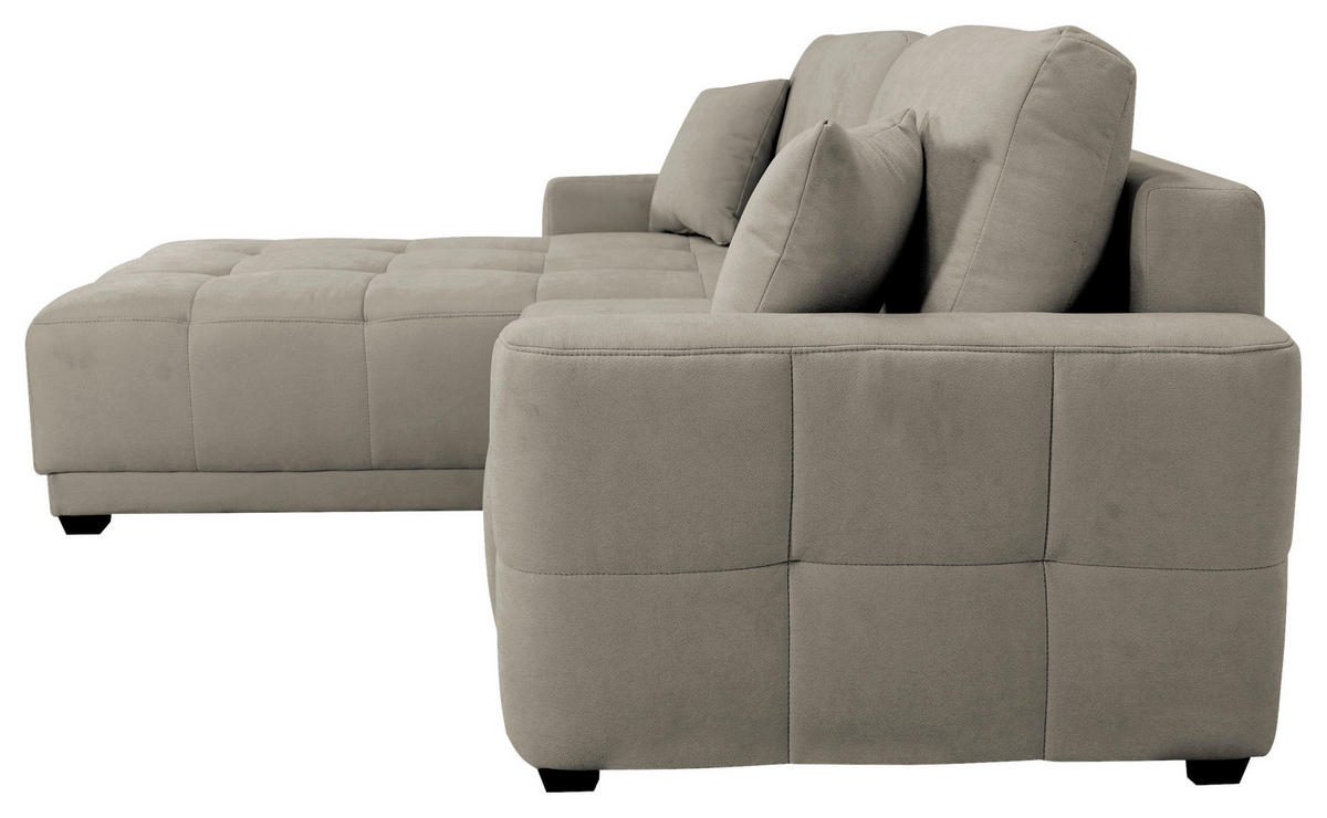 ECKSOFA Hellgrau Chenille, Struktur  - Hellgrau, Design, Textil (237/186cm) - MID.YOU