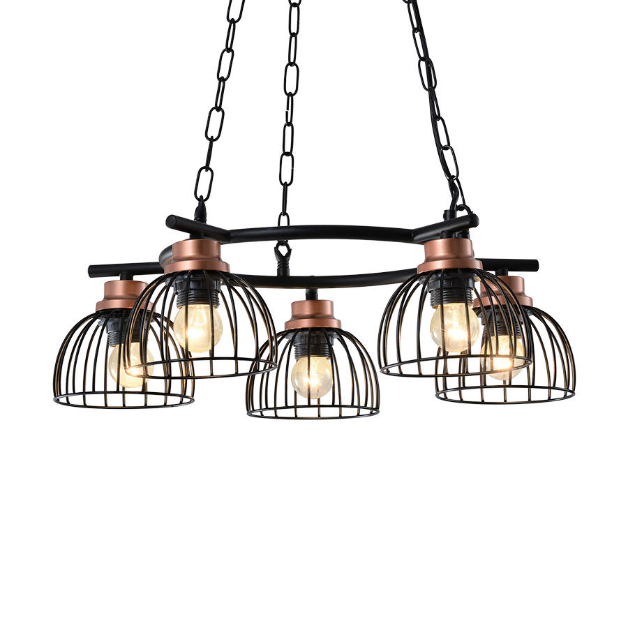 LUSTRĂ  - arămiu/negru, Basics, metal (52/52/80cm)