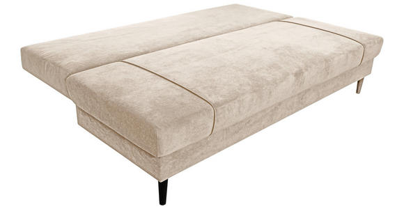 SCHLAFSOFA Webstoff Creme  - Creme/Schwarz, KONVENTIONELL, Holz/Kunststoff (199/88/88cm) - Carryhome