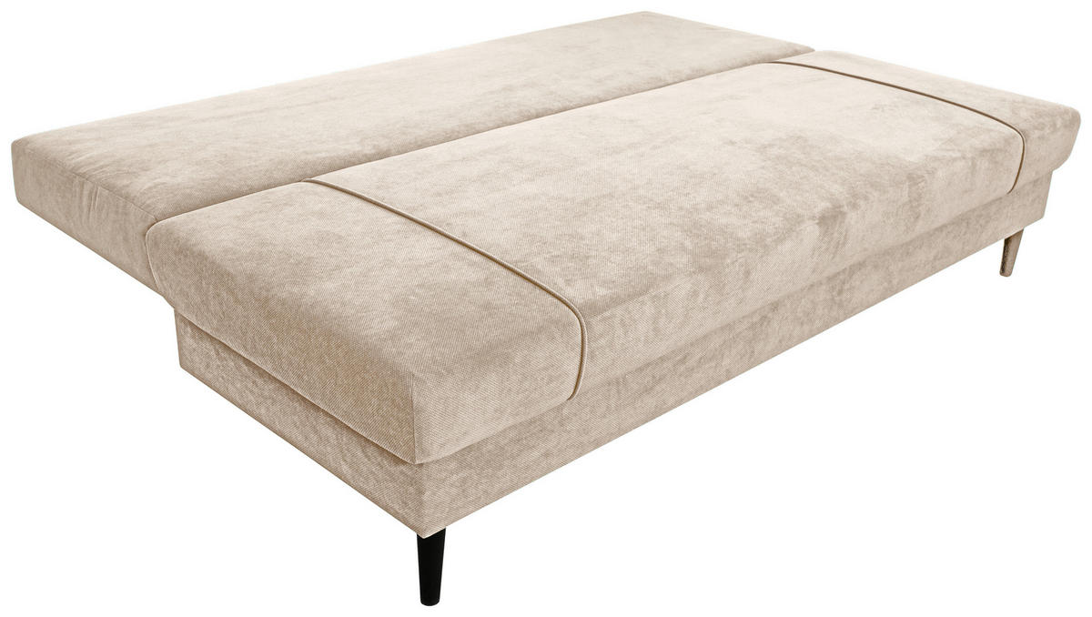 SCHLAFSOFA Webstoff Creme  - Creme/Schwarz, KONVENTIONELL, Holz/Kunststoff (199/88/88cm) - Carryhome