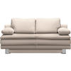 SCHLAFSOFA Bruno in Flachgewebe Sandfarben  - Sandfarben/Chromfarben, Design, Textil/Metall (194/96/86cm) - Novel