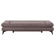 SCHLAFSOFA Mikrofaser Schlammfarben  - Schlammfarben/Schwarz, Design, Textil/Metall (191/76/86cm) - Carryhome