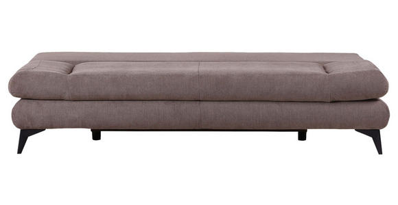 SCHLAFSOFA Mikrofaser Schlammfarben  - Schlammfarben/Schwarz, Design, Textil/Metall (191/76/86cm) - Carryhome