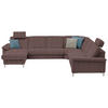 WOHNLANDSCHAFT in Chenille Braun  - Alufarben/Braun, Design, Textil/Metall (170/333/265cm) - Dieter Knoll