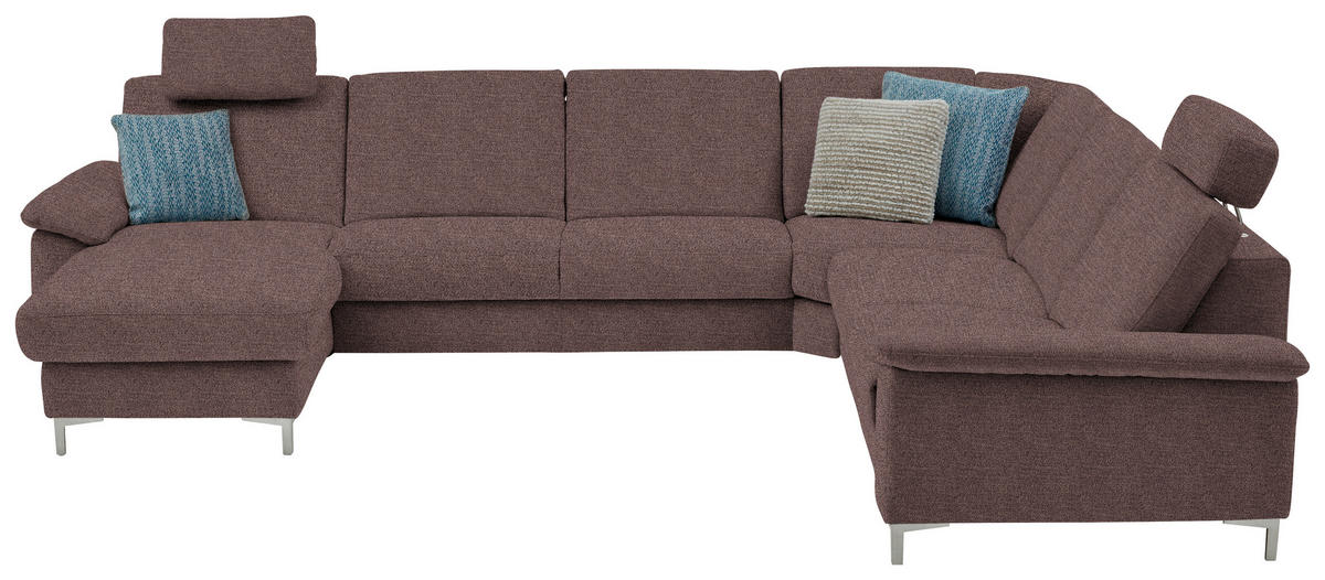 WOHNLANDSCHAFT in Chenille Braun  - Alufarben/Braun, Design, Textil/Metall (170/333/265cm) - Dieter Knoll