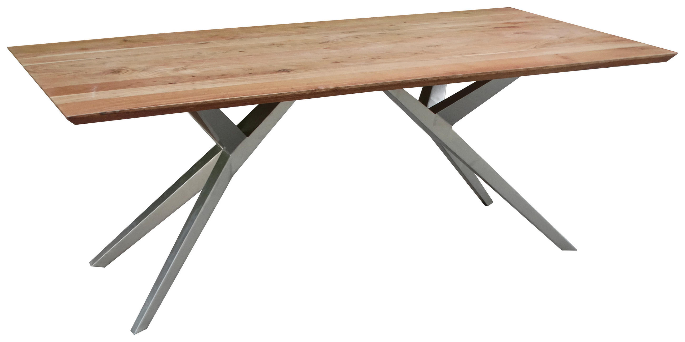STOL ZA BLAGOVAONICU  srebrne boje, boje bagrema  drvo, metal      - srebrne boje/boje bagrema, Lifestyle, drvo/metal (200/100/76cm) - Ambia Home