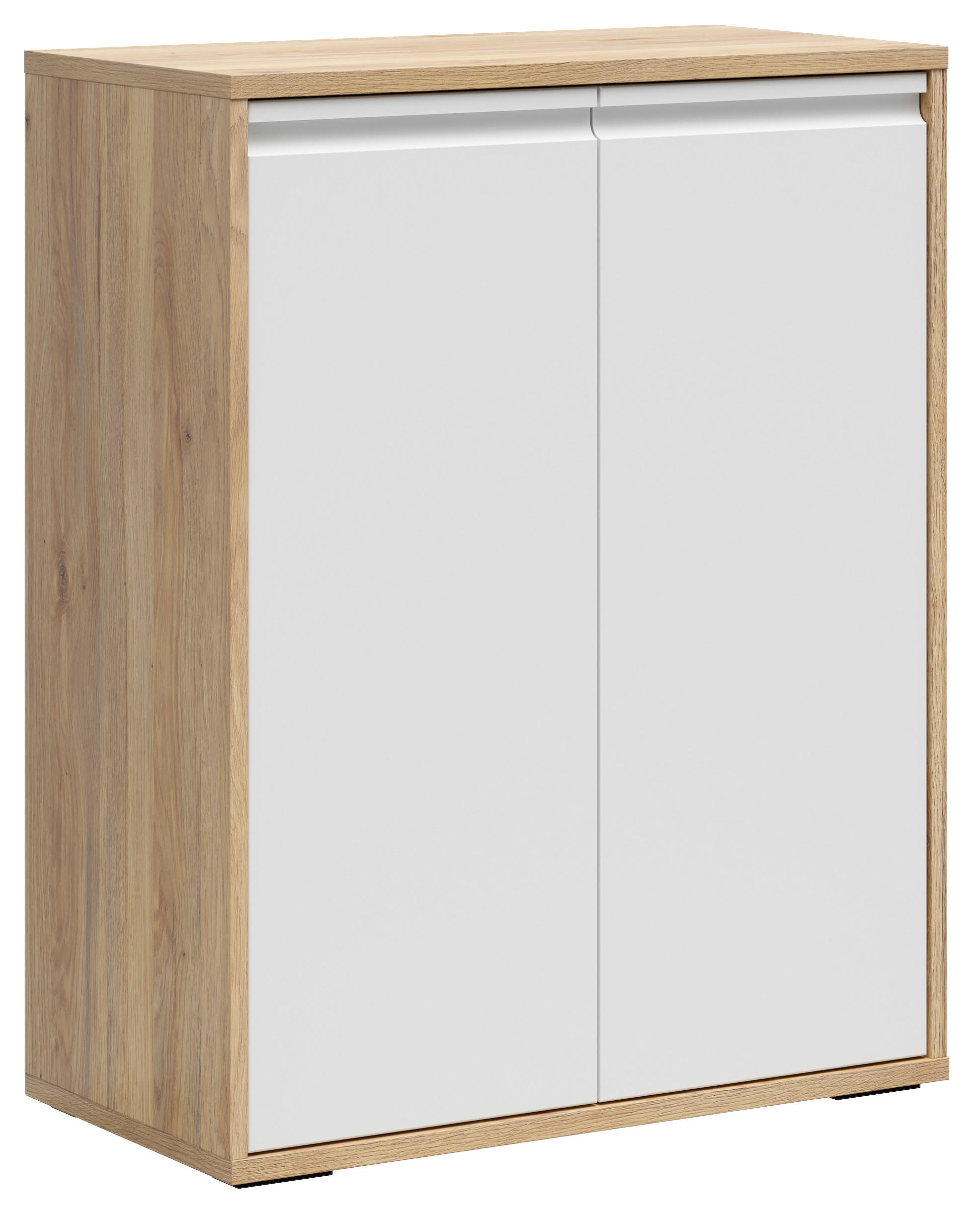 KOMMODE , 80/100/41 cm,  - Eichefarben/Schwarz, KONVENTIONELL, Holzwerkstoff/Kunststoff (80/100/41cm) - Carryhome
