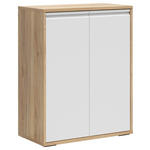 KOMMODE , 80/100/41 cm,  - Eichefarben/Schwarz, KONVENTIONELL, Holzwerkstoff/Kunststoff (80/100/41cm) - Carryhome