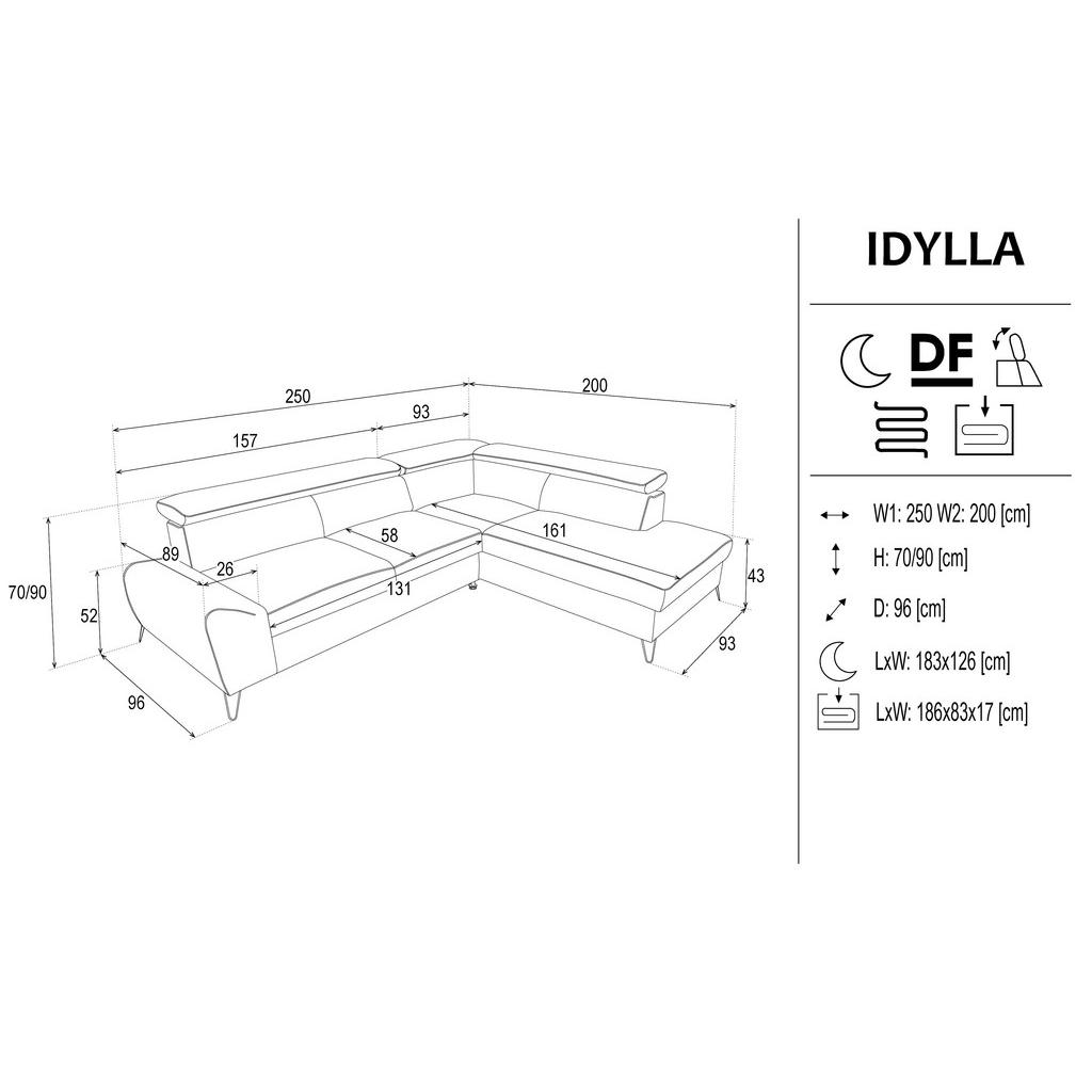 Thumbnail - Stylife Ecksofa, Currygelb, Textil, 4-Sitzer, Ottomane rechts, Eckteil, L-Form, 250x200 cm, Stoffauswahl, seitenverkehrt...