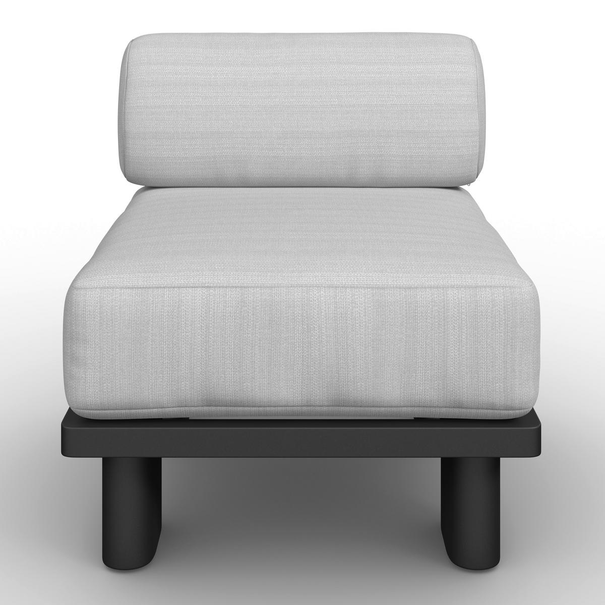 BAŠTENSKA GARNITURA 4 dela  - tamnosiva/siva, Moderno, metal/tekstil - Bessagi Garden