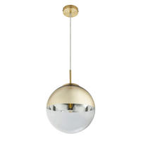 HÄNGELEUCHTE 25/120 cm   - Transparent/Goldfarben, Design, Glas/Metall (25/120cm) - Globo