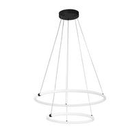 LED-PENDELLEUCHTE Revolve 59/120 cm   - Schwarz/Weiß, MODERN, Kunststoff/Metall (59/120cm) - Searchlight