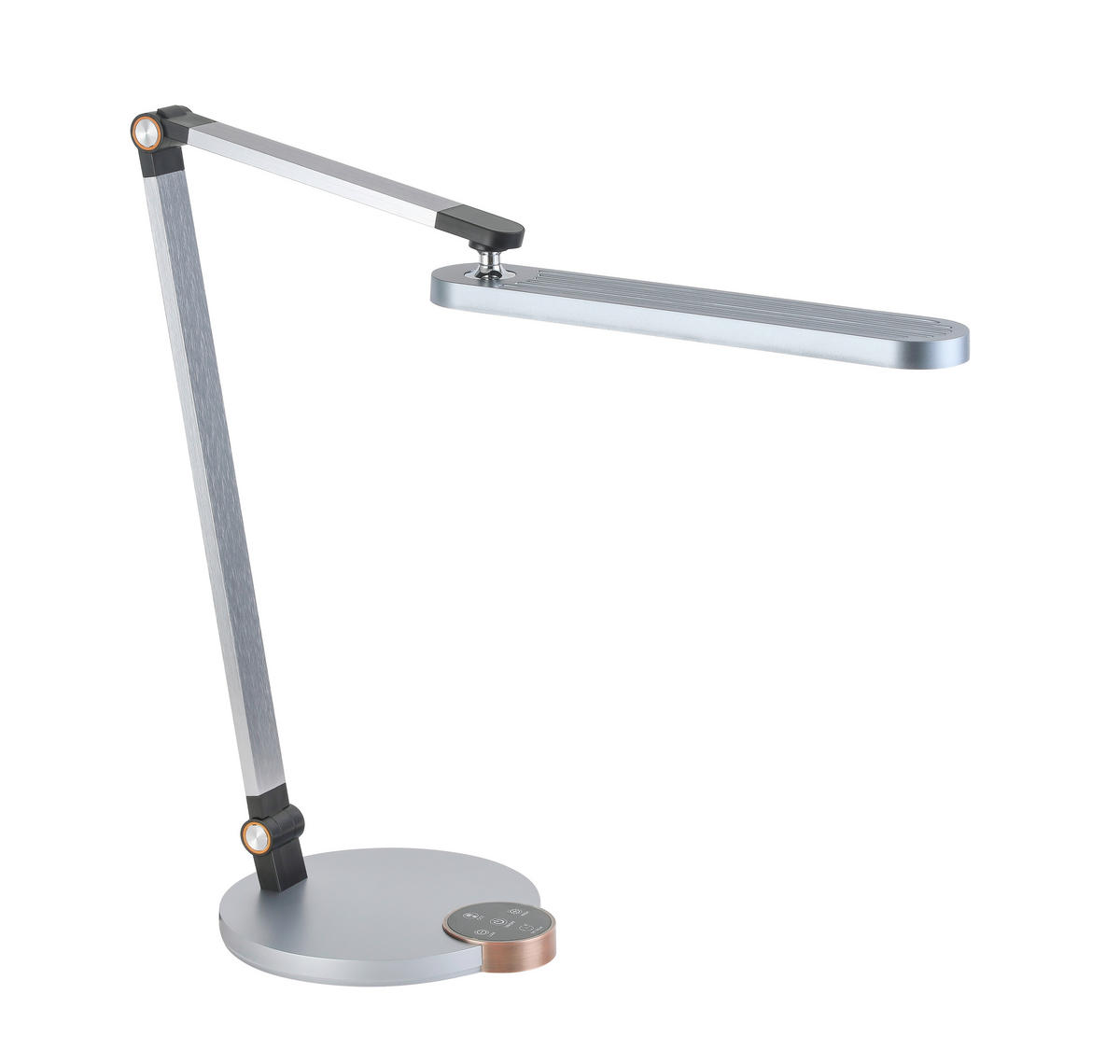 LED ÍRÓASZTALI LÁMPA - krómszínű/fekete, Basics, műanyag/fém (76cm) - Novel