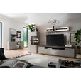 TV-ELEMENT Grau, Eichefarben  210/58/50 cm  - Eichefarben/Grau, Design, Holzwerkstoff/Metall (210/58/50cm) - Novel