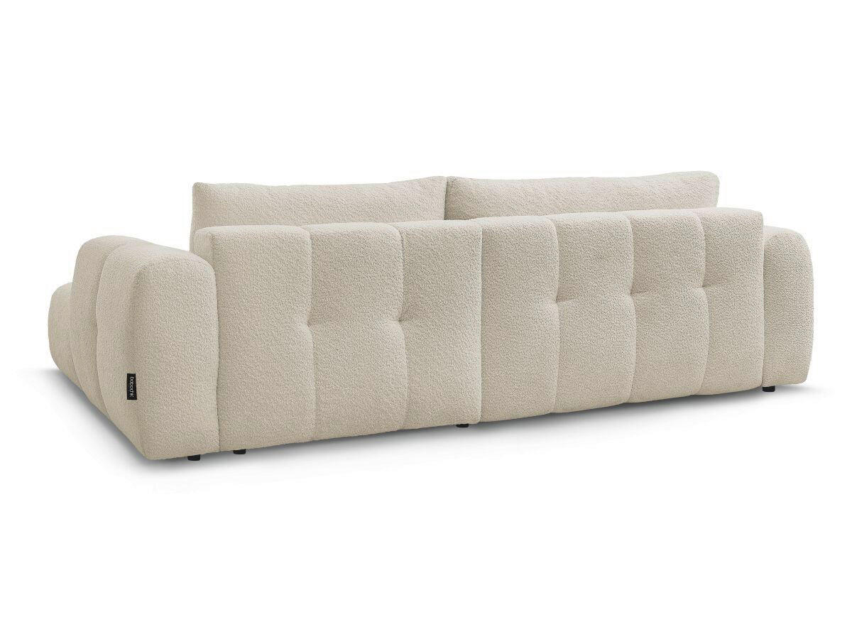 ECKSCHLAFSOFA FUJI Bouclé Beige  inkl.  - Beige/Schwarz, MODERN, Kunststoff/Textil (292/160cm)