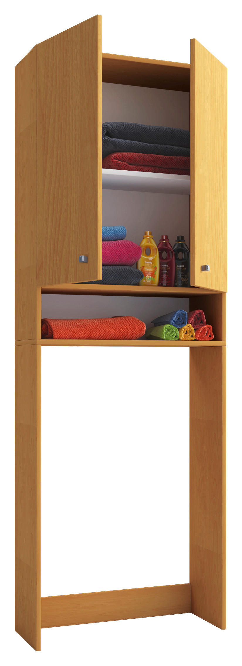WASCHMASCHINENSCHRANK 64/182/27 cm  in Buchefarben  - Buchefarben, Basics, Holzwerkstoff/Kunststoff (64/182/27cm) - MID.YOU