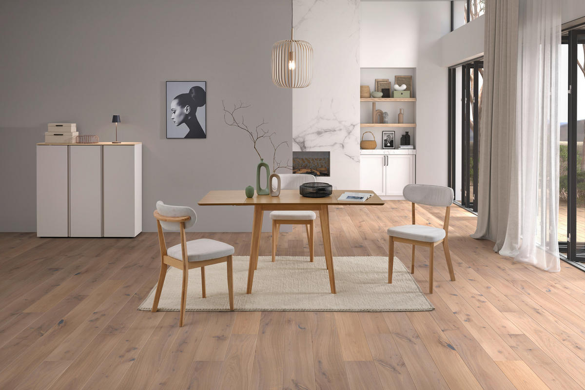 ESSTISCH in Holz  - Eichefarben, Basics, Holz (160/76/80cm) - Livetastic