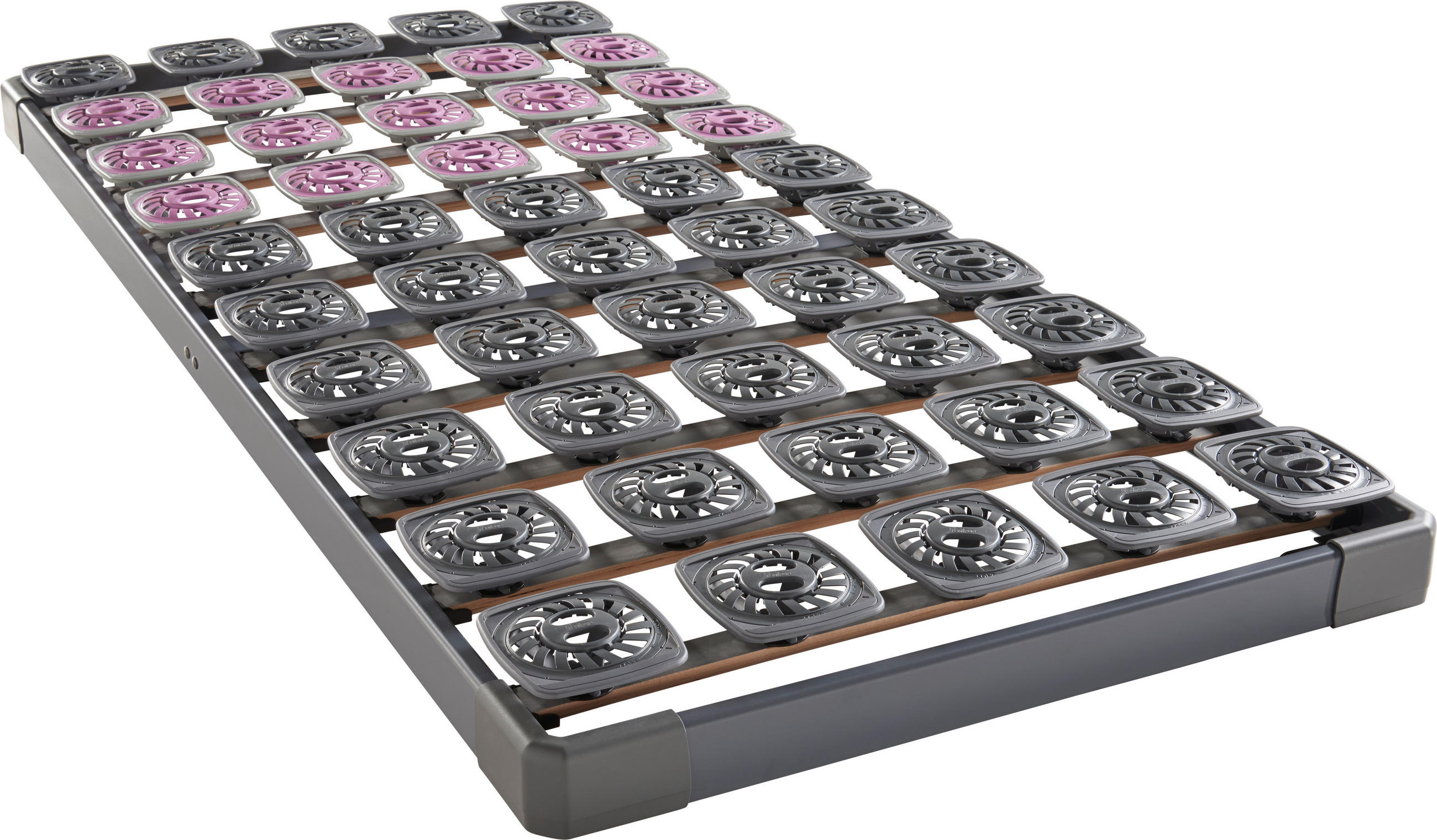 TELLERLATTENROST PREMIUM FLEX 500 90/200 cm Buche  - Schieferfarben, Basics, Holz (90/200cm) - Tempur