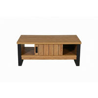 COUCHTISCH Schwarz, Eichefarben  - Eichefarben/Schwarz, KONVENTIONELL, Holzwerkstoff/Metall (108,5/54,8/43cm) - MID.YOU
