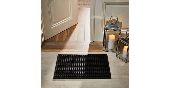 FUßMATTE 40/60 cm HOME - Schwarz, KONVENTIONELL, Kunststoff/Textil (40/60cm) - Esposa