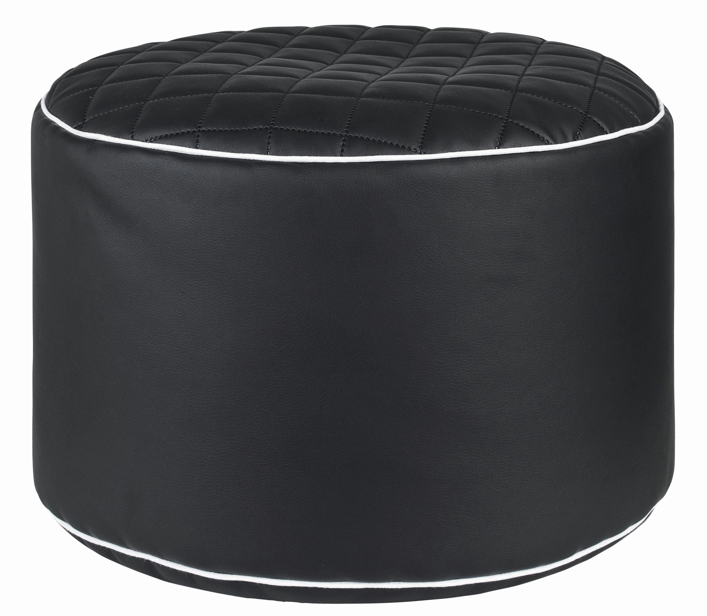 HOCKER in Textil Schwarz  - Schwarz/Weiß, MODERN, Textil (50/30/50cm)