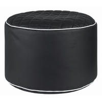 HOCKER in Textil Schwarz  - Schwarz/Weiß, MODERN, Textil (50/30/50cm)