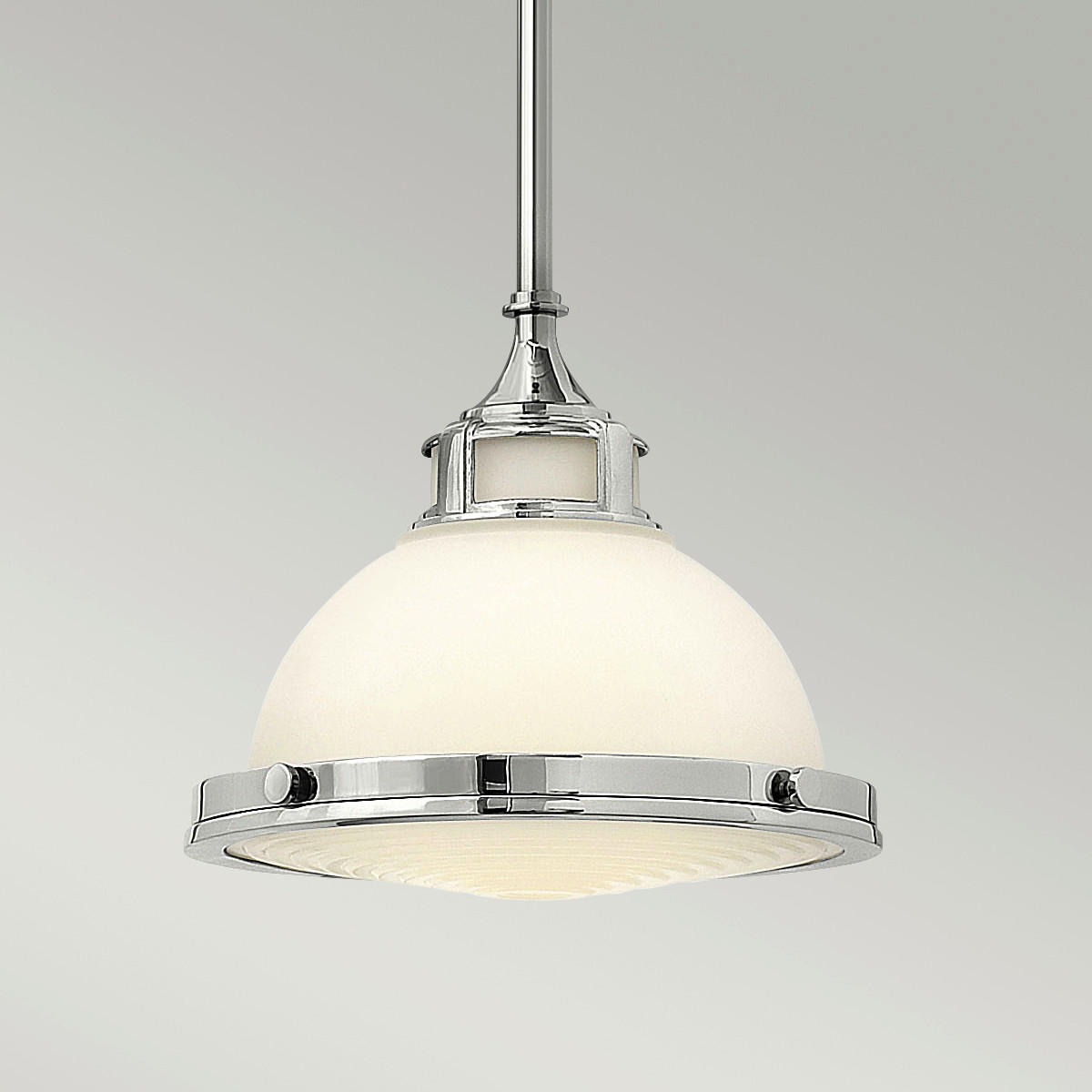 HÄNGELEUCHTE 29.2/31.8  cm    - Chromfarben, Konventionell, Glas/Metall (29.2/31.8 cm) - Elstead Lighting