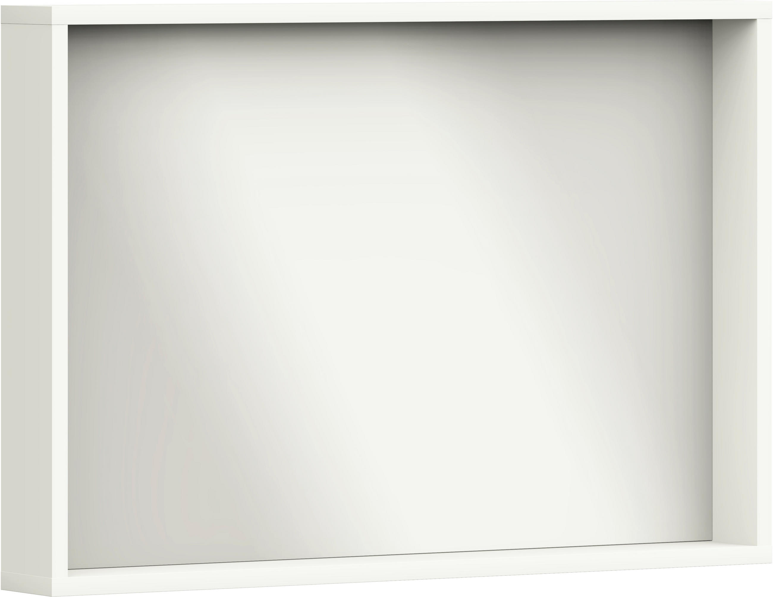 SPIEGEL 90/60/10 cm  - Weiß, Basics, Glas/Holzwerkstoff (90/60/10cm) - Cantus