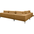 ECKSOFA  in Leinwand Karamell  271/318 cm  - Karamell/Schwarz, Design, Textil/Metall (271/318cm) - Belluti