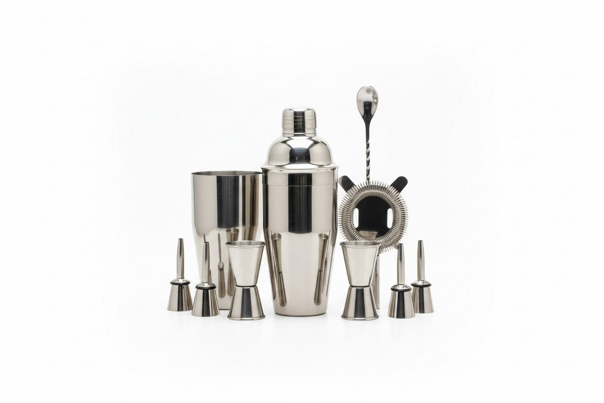 COCKTAIL-SET - Grau, Basics, Metall (12,5/12,5/26cm) - Alpina 6287