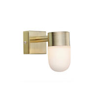WANDLEUCHTE MENTON 6.5/12/14 cm   - Messingfarben/Weiß, Basics (6.5/12/14cm) - Markslöjd